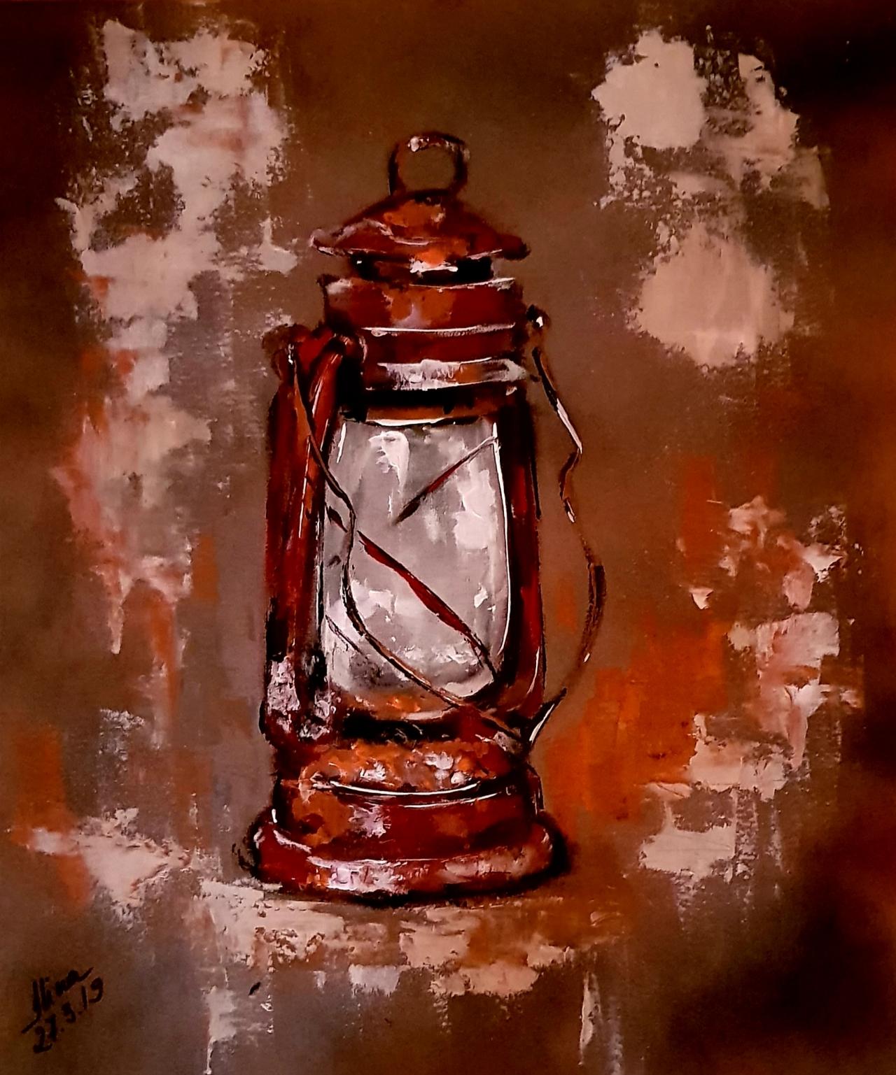 ArteDiAlina.com painting: light from my father's childhood
